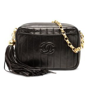 Chanel Cc Quilted Lambskin Tassel Camera Bag
